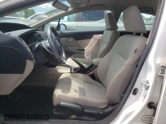 2015 Honda Civic LX with VIN 2HGFB2F54FH560189, listed as a Copart auction lot 57337515 with 68,531 mi miles and Salvage title. Bid and sale history available at DreamBid. Image 7.