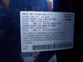 2012 Audi Q7 3.0L TDI Premium Plus with VIN WA1LMAFE0CD001442, listed as a Copart auction lot 87826815 with 133,307 mi miles and Salvage Title. Bid and sale history available at carsss.com. Image 13.