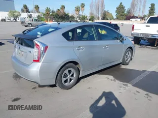 2013 Toyota Prius One with VIN JTDKN3DU2D5629177, listed as a IAAI auction lot 41921772 with 107,478 mi miles. Bid and sale history available at carsss.com. Image 4.
