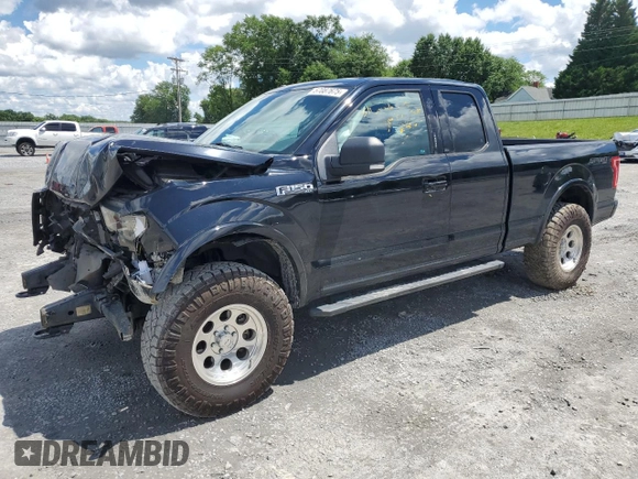 2017 Ford F-150 XL with VIN 1FTFX1EF4HFC57454, listed as a Copart auction lot 57087675 with 127,534 mi miles and Salvage title. Bid and sale history available at DreamBid. Image 1.