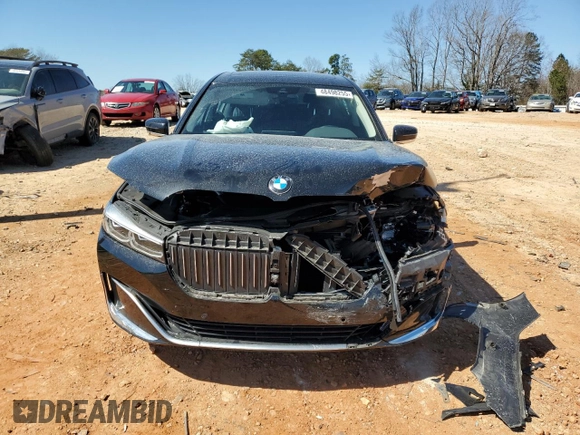 2020 BMW 7 Series 740i with VIN WBA7T2C07LCD79725, listed as a Copart auction lot 48498255 with 57,580 mi miles and Salvage title. Bid and sale history available at DreamBid. Image 5.
