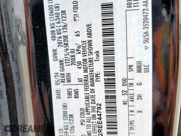 2024 Ford F-250 XL z VIN 1FT8W2BT2REE44792, wystawiony jako Copart lot #51431915 z przebiegiem Nie podano mil oraz Szkoda całkowita • Salvage title. Historia ofert i sprzedaży dostępna na DreamBid. Obrazek 12.