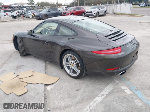 2013 Porsche 911 Carrera with VIN WP0AA2A91DS106624, listed as a IAAI auction lot 41586673 with 37,100 mi miles. Bid and sale history available at carsss.com. Image 3.