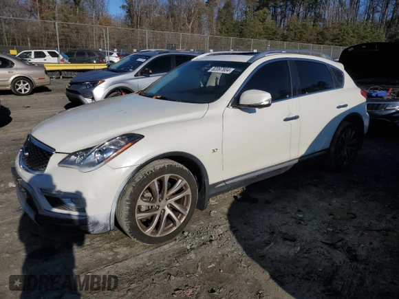 2017 Infiniti QX50 z VIN JN1BJ0RR2HM413424, wystawiony jako Copart lot #82097804 z przebiegiem Nie podano mil oraz Szkoda całkowita • Salvage title. Historia ofert i sprzedaży dostępna na DreamBid. Obrazek 1.