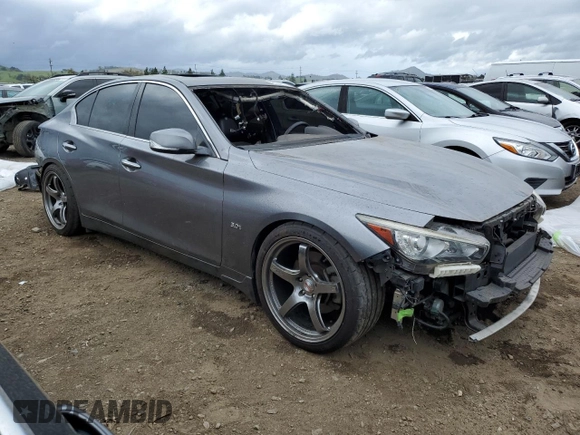2018 Infiniti Q50 Luxe with VIN JN1EV7AP7JM352288, listed as a Copart auction lot 48599675 with 52,477 mi miles and Salvage Title. Bid and sale history available at carsss.com. Image 4.
