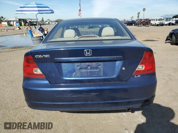 2003 Honda Civic LX with VIN 1HGEM225X3L071791, listed as a Copart auction lot 50315415 with 192,443 mi miles and Salvage Title. Bid and sale history available at DreamBid. Image 6.