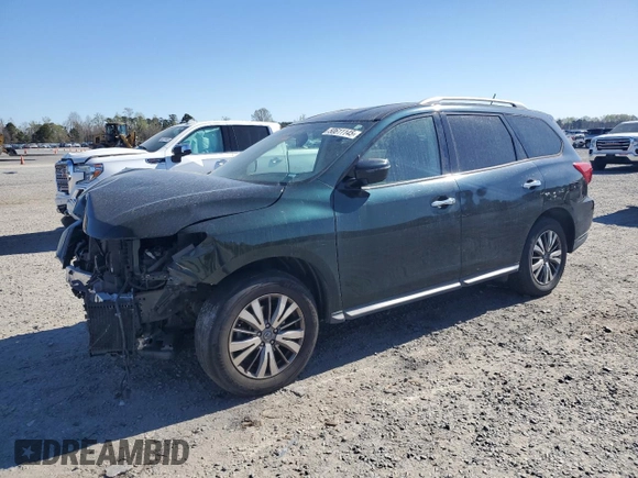 2018 Nissan Pathfinder S with VIN 5N1DR2MM2JC660679, listed as a Copart auction lot 50611145 with 103,047 mi miles and Salvage title. Bid and sale history available at DreamBid. Image 1.