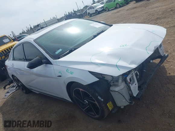 2023 Hyundai Elantra N Line z VIN KMHLR4AF5PU377340, wystawiony jako IAAI lot #42153338 z przebiegiem 50 314 mil mil oraz . Historia ofert i sprzedaży dostępna na DreamBid. Obrazek 14.