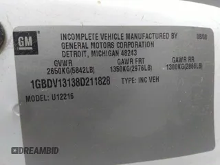 2008 Chevrolet Uplander Cargo with VIN 1GBDV13138D211828, listed as a IAAI auction lot 41607439 with 191,224 mi miles. Bid and sale history available at carsss.com. Image 9.