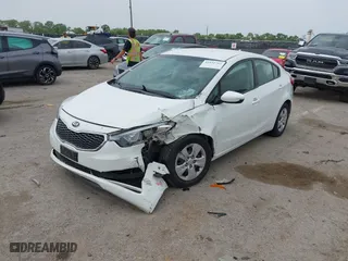 2016 Kia Forte LX with VIN KNAFK4A63G5576853, listed as a IAAI auction lot 41932765 with 77,655 mi miles. Bid and sale history available at carsss.com. Image 2.