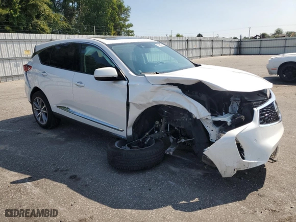 2022 Acura RDX w/Technology Package with VIN 5J8TC1H5XNL007460, listed as a Copart auction lot 70968794 with 24,066 mi miles and Salvage Title. Bid and sale history available at carsss.com. Image 4.
