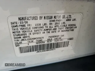 2008 Infiniti EX Journey with VIN JNKAJ09EX8M305671, listed as a Copart auction lot 76926044 with Not Provided miles and Salvage Title. Bid and sale history available at DreamBid. Image 14.