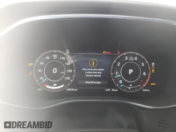 2021 Jaguar F-Pace S with VIN SADCJ2EU0MA684036, listed as a Copart auction lot 61138894 with 33,818 mi miles and Salvage title. Bid and sale history available at DreamBid. Image 9.