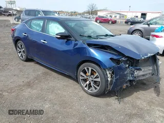 2016 Nissan Maxima SV with VIN 1N4AA6AP2GC386757, listed as a IAAI auction lot 42071110 with 108,016 mi miles and . Bid and sale history available at DreamBid. Image 1.
