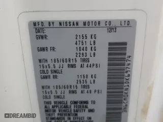 2013 Nissan NV200 SV with VIN 3N6CM0KN1DK697474, listed as a Copart auction lot 72153224 with 229459 miles and Salvage Title. Bid and sale history available at carsss.com. Image 14.
