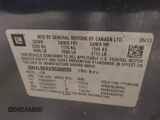 2013 Chevrolet Equinox LS with VIN 2GNALBEKXD6368000, listed as a IAAI auction lot 42158917 with 147,625 mi miles and . Bid and sale history available at DreamBid. Image 9.