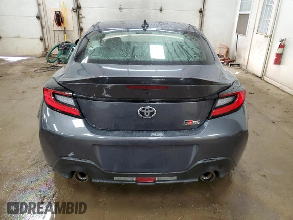 2023 Toyota GR86 Premium with VIN JF1ZNBE10P9766781, listed as a Copart auction lot 61796374 with 7,293 mi miles and Salvage Title. Bid and sale history available at carsss.com. Image 6.
