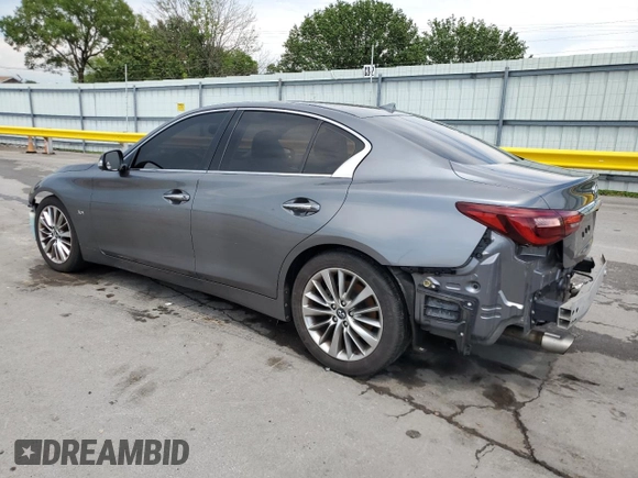 2018 Infiniti Q50 Luxe with VIN JN1EV7AP1JM353730, listed as a Copart auction lot 65150885 with 59,821 mi miles and Salvage title. Bid and sale history available at DreamBid. Image 2.