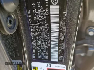 2022 Lexus ES 350 z VIN 58ADZ1B14NU125722, wystawiony jako Copart lot #51928825 z przebiegiem 28 230 mil mil oraz Szkody całkowita. Historia ofert i sprzedaży dostępna na DreamBid. Obrazek 13.