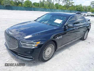 2020 Genesis G90 Premium z VIN KMTF34PA8LU075924, wystawiony jako IAAI lot #42222609 z przebiegiem 81 865 mil mil oraz . Historia ofert i sprzedaży dostępna na DreamBid. Obrazek 2.