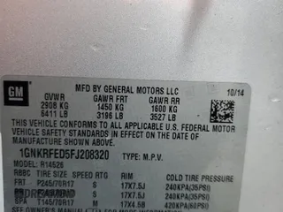 2015 Chevrolet Traverse LS with VIN 1GNKRFED5FJ208320, listed as a Copart auction lot 51579405 with 141,961 mi miles and Salvage Title. Bid and sale history available at DreamBid. Image 13.