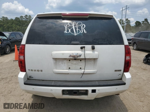 2007 Chevrolet Tahoe LTZ with VIN 1GNFC13077R339175, listed as a Copart auction lot 58924925 with Not provided miles and Salvage title. Bid and sale history available at DreamBid. Image 6.