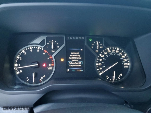 2024 Toyota Tundra 2WD SR5 with VIN 5TFLA5AB7RX032326, listed as a Copart auction lot 71362494 with 7,750 mi miles and Salvage Title. Bid and sale history available at carsss.com. Image 9.