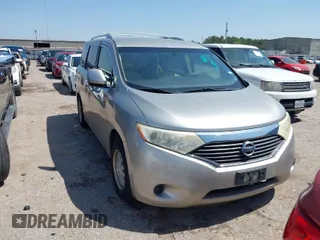 2012 Nissan Quest SL with VIN JN8AE2KP9C9043431, listed as a IAAI auction lot 41864134 with 186,514 mi miles. Bid and sale history available at carsss.com. Image 1.