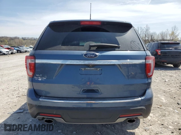 2018 Ford Explorer XLT with VIN 1FM5K7D8XJGB89107, listed as a Copart auction lot 51527655 with 54,724 mi miles and Salvage Title. Bid and sale history available at DreamBid. Image 6.