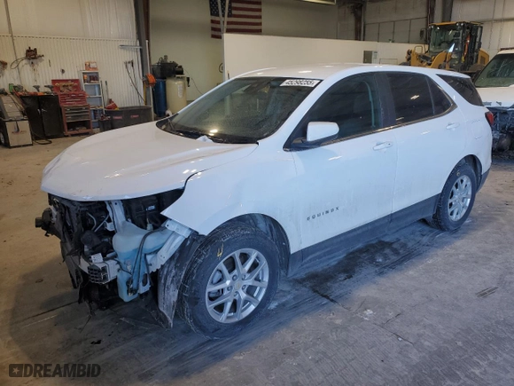 2023 Chevrolet Equinox LT with VIN 3GNAXUEG2PL102630, listed as a Copart auction lot 45298255 with 61,314 mi miles and Salvage Title. Bid and sale history available at carsss.com. Image 1.