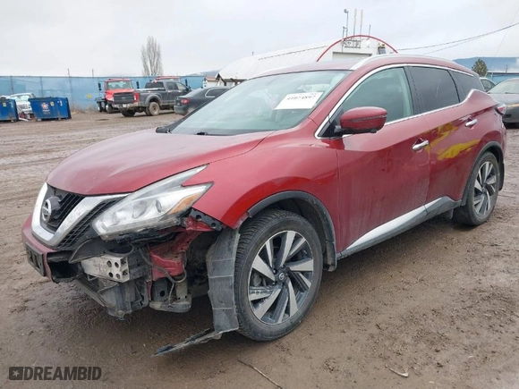 2016 Nissan Murano S with VIN 5N1AZ2MHXGN167917, listed as a IAAI auction lot 41074897 with 141,518 mi miles. Bid and sale history available at carsss.com. Image 2.