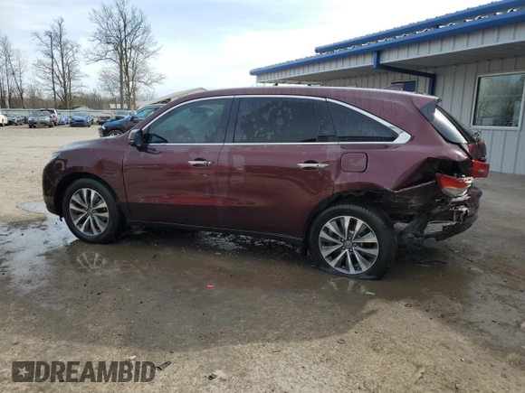 2016 Acura MDX w/Tech with VIN 5FRYD4H40GB044046, listed as a Copart auction lot 54181475 with 167,682 mi miles and Salvage Title. Bid and sale history available at carsss.com. Image 2.