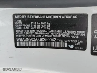 2016 BMW 4 Series 428i xDrive with VIN WBA3N9C56GK250042, listed as a Copart auction lot 85847804 with 94,341 mi miles and Salvage Title. Bid and sale history available at carsss.com. Image 14.