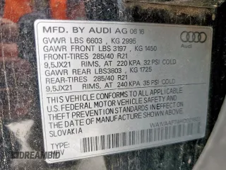 2017 Audi Q7 Prestige with VIN WA1VAAF74HD021803, listed as a Copart auction lot 54793865 with 112,890 mi miles and Clean title. Bid and sale history available at DreamBid. Image 13.