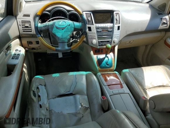 2004 Lexus RX 330 with VIN JTJGA31U640017290, listed as a Copart auction lot 55289125 with 324,657 mi miles and Clean Title. Bid and sale history available at carsss.com. Image 8.
