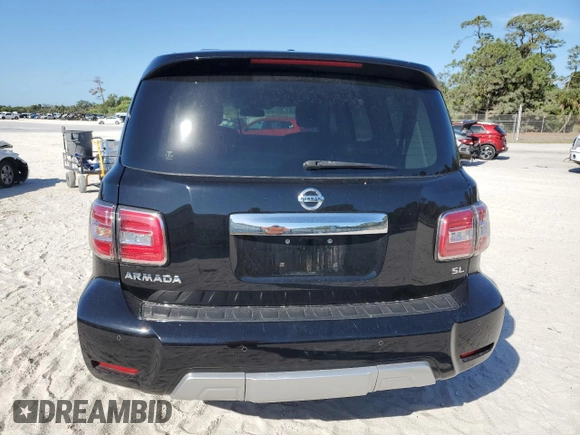 2018 Nissan Armada SL with VIN JN8AY2ND5JX001341, listed as a Copart auction lot 52087444 with 106,141 mi miles and Non Repairable. Bid and sale history available at carsss.com. Image 6.
