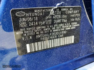 2019 Genesis G70 2.0T Advanced with VIN KMTG44LA1KU014890, listed as a Copart auction lot 52154034 with 41,220 mi miles and Salvage Title. Bid and sale history available at carsss.com. Image 12.