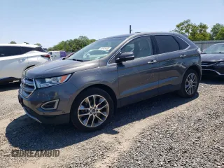 2015 Ford Edge Titanium z VIN 2FMPK4K8XFBB98334, wystawiony jako Copart lot #56953495 z przebiegiem 110 129 mil mil oraz Szkody całkowita. Historia ofert i sprzedaży dostępna na DreamBid. Obrazek 1.