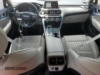 2019 Genesis G70 Advanced with VIN KMTG34LA7KU043961, listed as a Copart auction lot 60412685 with 47,710 mi miles and Salvage title. Bid and sale history available at DreamBid. Image 8.