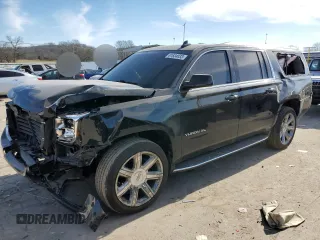 2018 GMC Yukon XL SLT with VIN 1GKS1GKC2JR374536, listed as a Copart auction lot 81042414 with 214,395 mi miles and Salvage Title. Bid and sale history available at carsss.com. Image 1.