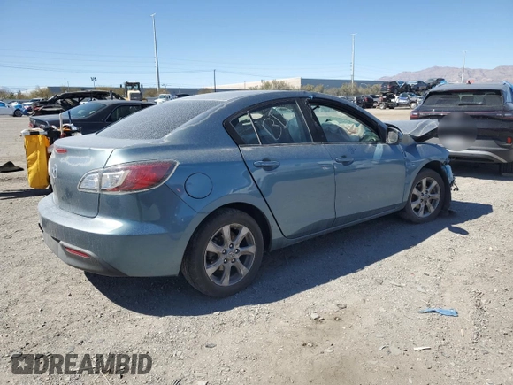 2011 Mazda 3 i Touring with VIN JM1BL1VG1B1487900, listed as a Copart auction lot 49344735 with Not Provided miles and Salvage Title. Bid and sale history available at carsss.com. Image 3.