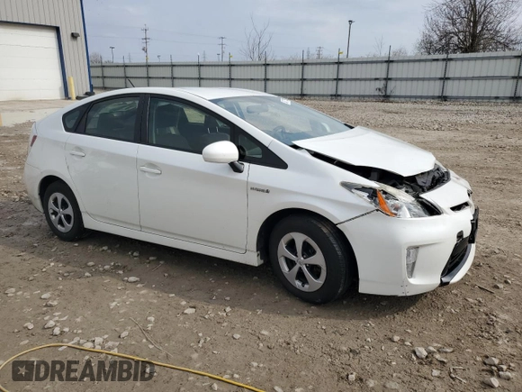 2015 Toyota Prius Four with VIN JTDKN3DU5F0452558, listed as a Copart auction lot 54937175 with Not Provided miles and Non Repairable. Bid and sale history available at DreamBid. Image 4.