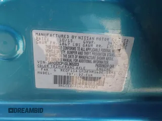 2016 Nissan Note S Plus with VIN 3N1CE2CP1GL365323, listed as a IAAI auction lot 41829121 with 75,414 mi miles and . Bid and sale history available at DreamBid. Image 9.