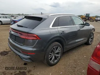 2023 Audi Q8 Premium Plus with VIN WA1EVBF12PD035302, listed as a Copart auction lot 64756094 with 8,615 mi miles and Salvage title. Bid and sale history available at DreamBid. Image 3.