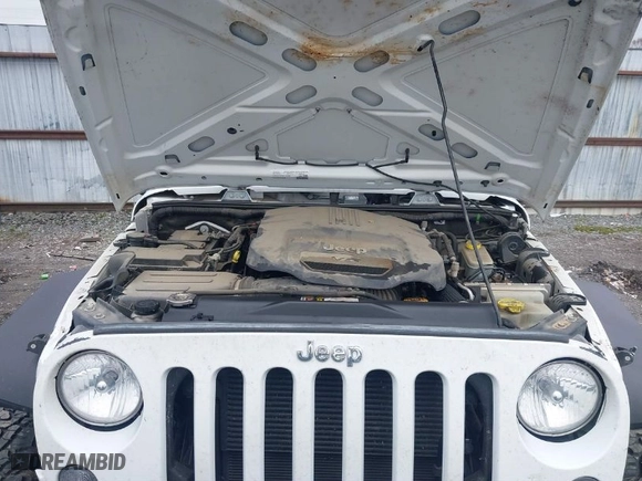 2015 Jeep Wrangler Sport with VIN 1C4AJWAG2FL711030, listed as a IAAI auction lot 41517859 with 89,790 mi miles. Bid and sale history available at carsss.com. Image 10.