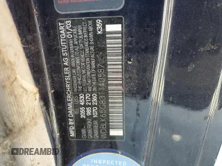 2003 Mercedes-Benz CLK 320 z VIN WDBLK65G83T140587, wystawiony jako Copart lot #75509024 z przebiegiem Nie podano mil oraz Szkoda całkowita • Salvage title. Historia ofert i sprzedaży dostępna na DreamBid. Obrazek 13.