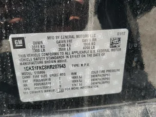 2017 GMC Yukon XL SLE with VIN 1GKS1FKC8HR207943, listed as a Copart auction lot 48509365 with 67,045 mi miles and Salvage Title. Bid and sale history available at carsss.com. Image 13.