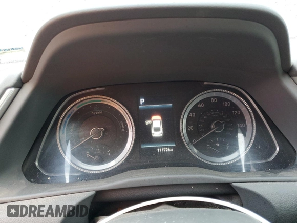 2020 Hyundai Sonata Hybrid Blue with VIN KMHL24JJXLA012298, listed as a Copart auction lot 45607435 with 111,726 mi miles and Salvage Title. Bid and sale history available at carsss.com. Image 9.