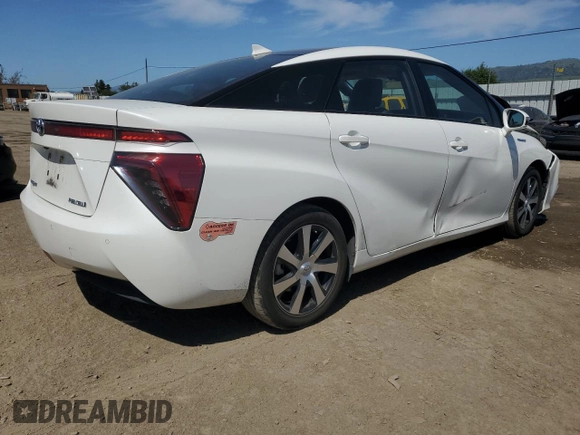 2019 Toyota Mirai with VIN JTDBVRBD3KA007004, listed as a Copart auction lot 52381245 with 53,786 mi miles and Salvage Title. Bid and sale history available at carsss.com. Image 3.