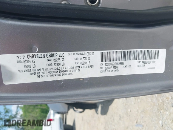 2013 Dodge Charger SE z VIN 2C3CDXBG1DH609530, wystawiony jako IAAI lot #42151140 z przebiegiem 173 210 mil mil oraz . Historia ofert i sprzedaży dostępna na DreamBid. Obrazek 9.